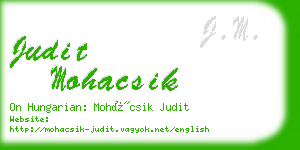 judit mohacsik business card